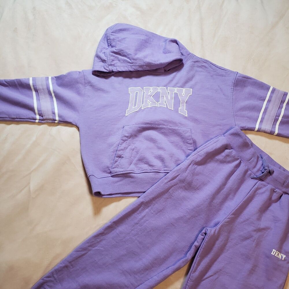 Purple DKNY Girls 2pc Jogging Suit